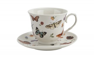 Filiżanka porcelanowa 250 ml + spodek Butterflies