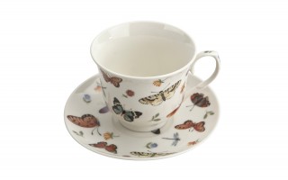 Filiżanka porcelanowa 250 ml + spodek Butterflies