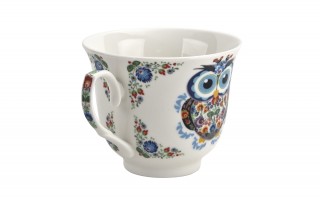 Komplet 6 filiżanek 250 ml + spodek Sowa Etno