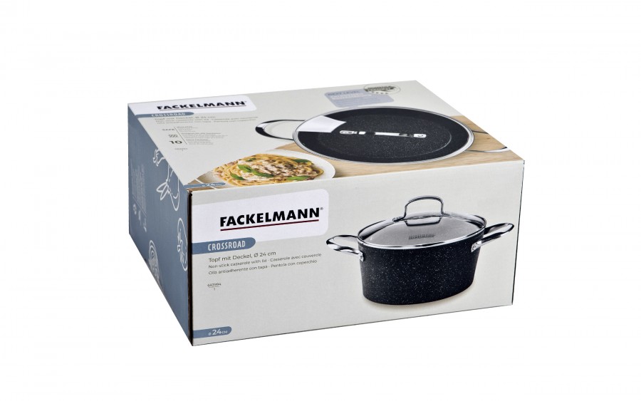 Garnek z pokrywką 24 cm na indukcję Alu Crossroad