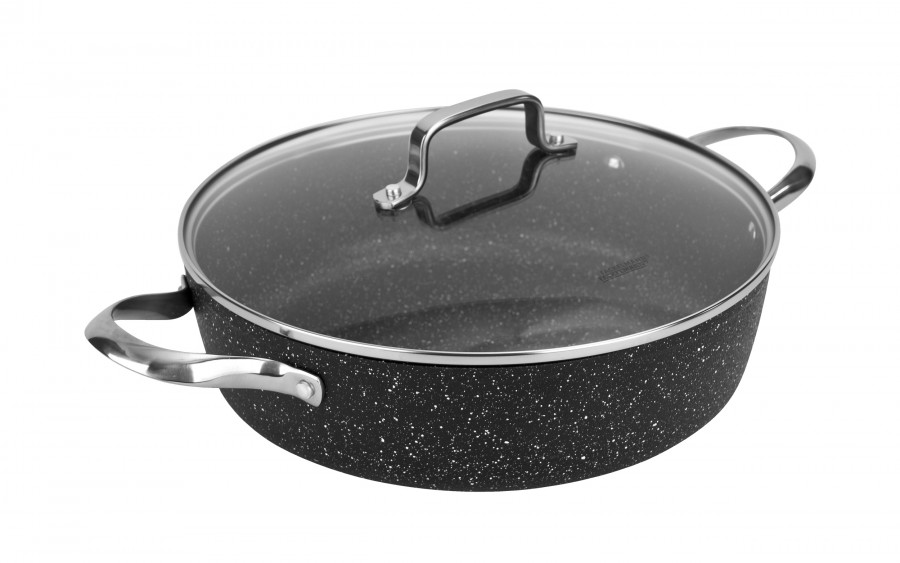 Garnek z pokrywką 28 cm na indukcję Alu Crossroad