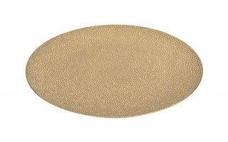 Talerz dekoracyjny plastikowy 33 cm złoty 147295