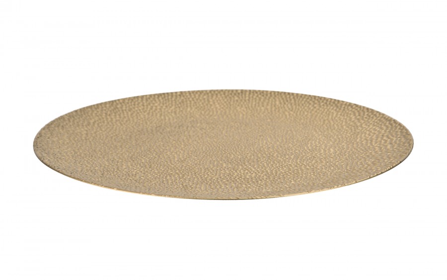 Talerz dekoracyjny plastikowy 33 cm złoty 147295