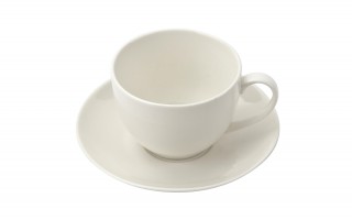 Filiżanka porcelanowa 270 ml + spodek Bella krem