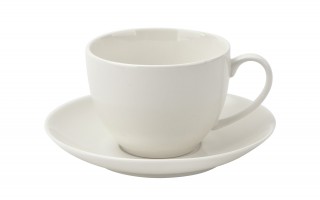 Filiżanka porcelanowa 270 ml + spodek Bella krem