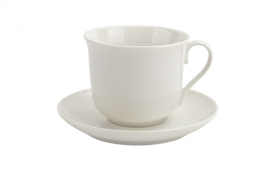 Filiżanka porcelanowa 400 ml + spodek Bella krem
