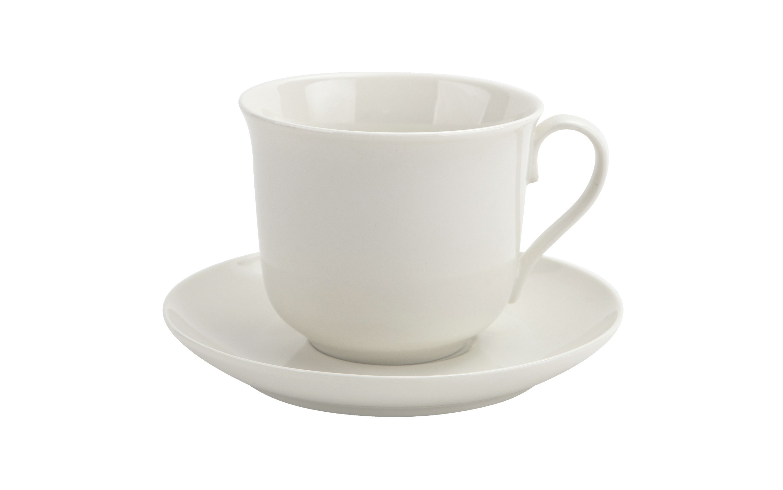 Filianka porcelanowa 400 ml + spodek Bella krem