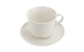 Filiżanka porcelanowa 400 ml + spodek Bella krem