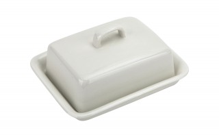 Maselnica porcelanowa z pokrywą 14x17 cm Simple