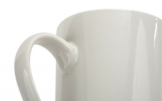 Kubek ceramiczny 400 ml prosty Lily kremowy