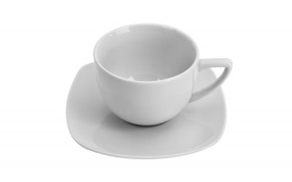 Filiżanka porcelanowa 220 ml + spodek Biała
