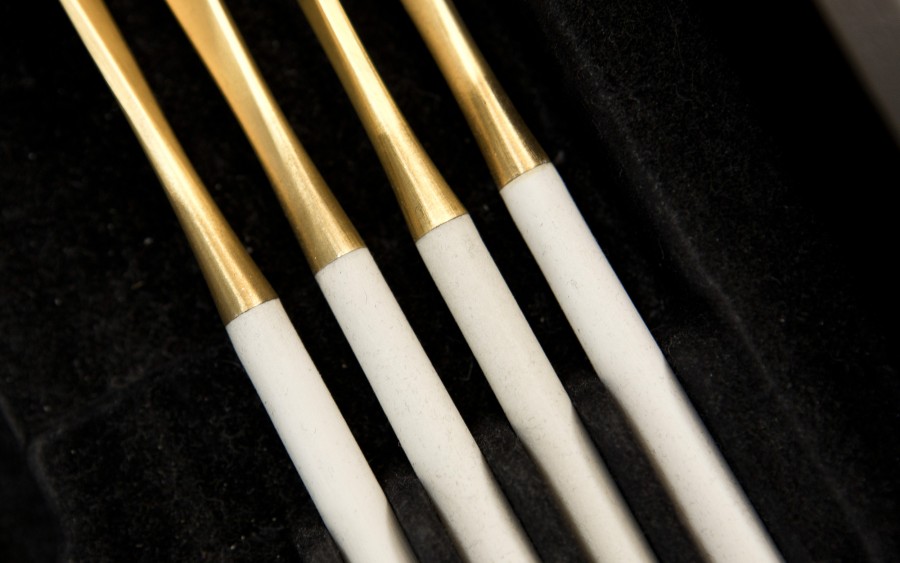 Sztućce Neo White Gold 6/24 Belo Inox