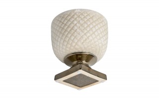 Ceramiczna Osłonka na doniczkę 18,5 cm Biało-złota