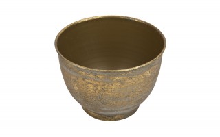 Metalowa osłonka na doniczkę 15 cm złota