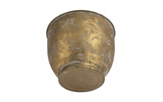 Metalowa osłonka na doniczkę 20 cm złota