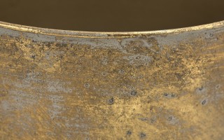 Metalowa osłonka na doniczkę 20 cm złota