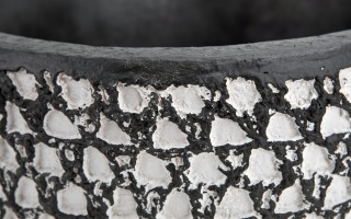 Osłonka na doniczkę 32 cm czarno-biała