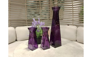 Wazon szklany 30 cm San Miguel fioletowy 4432/DB464
