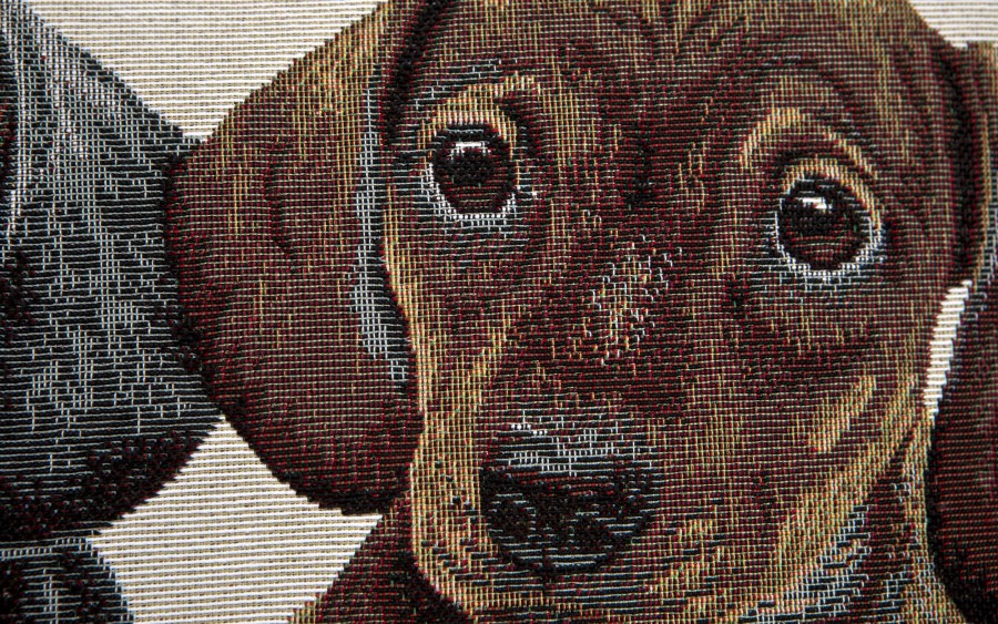 Poszewka dekoracyjna 45x45 cm Jamniki Gobelinowa Premium