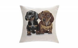 Poszewka dekoracyjna 45x45 cm Jamniki Gobelinowa Premium