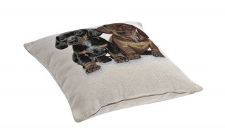 Poszewka dekoracyjna 45x45 cm Jamniki Gobelinowa Premium