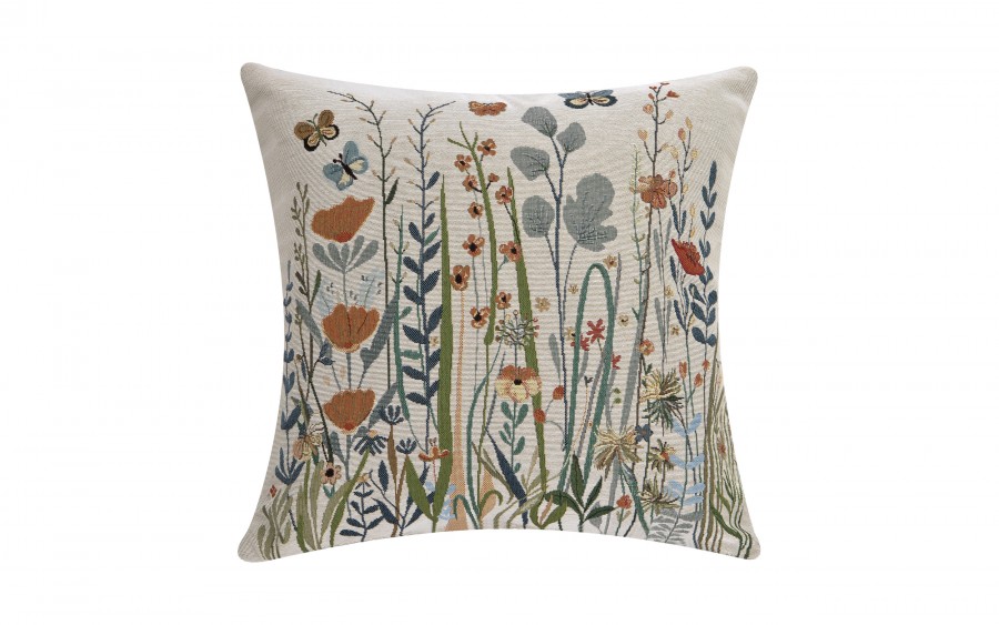 Poszewka dekoracyjna 45x45 cm Łąka jasna 6204 Gobelinowa Premium