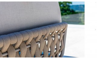 Leżak ogrodowy na balkon HUG szarobeżowy