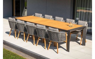Stół ogrodowy MURO 200 - 320 cm antracyt
