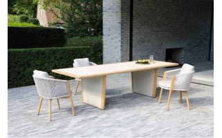 Krzesło ogrodowe HAVEN teak mokka