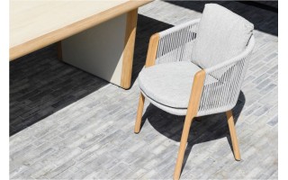 Krzesło ogrodowe HAVEN teak mokka