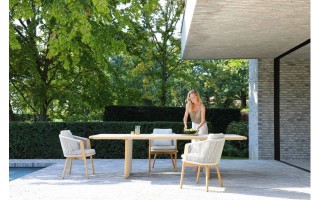 Krzesło ogrodowe HAVEN teak mokka
