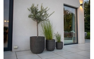 Donica na taras 10843 szara 31 cm
