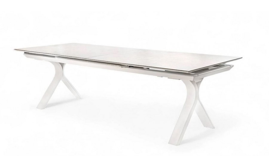 Stół ogrodowy TORO 260 - 360 cm biały