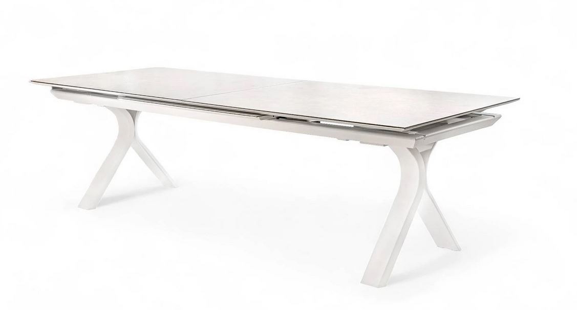 Stół ogrodowy TORO 260 - 360 cm biały