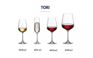 Kieliszek do wina czerwonego 490 ml Tori Titanium