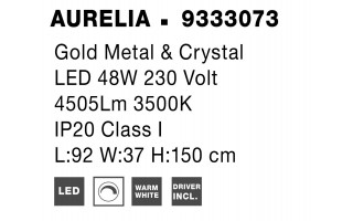 Lampa wisząca AURELIA Gold 9333073