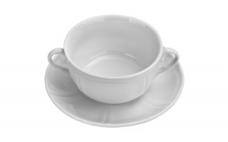 Bulionówka 350 ml ze spodkiem Castel White/Gino