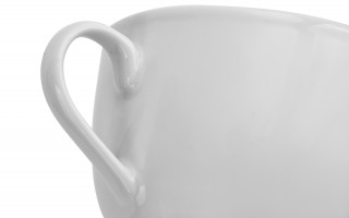 Filiżanka porcelanowa 220 ml Biała okrągłe ucho