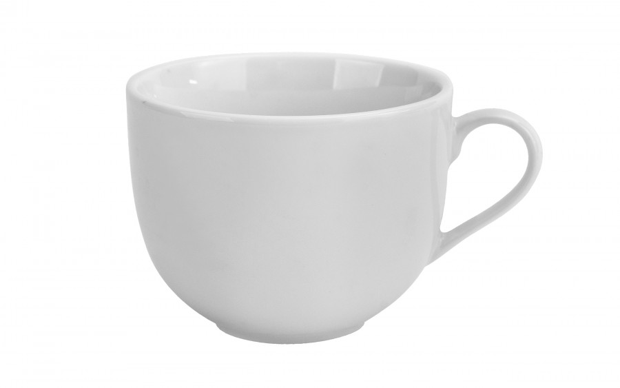 Filiżanka porcelanowa 220 ml Biała okrągłe ucho