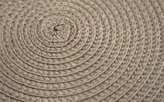 Mata dekoracyjna 38 cm Round 81363 Latte