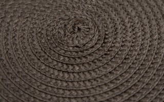Mata dekoracyjna 38 cm Round 81363 Brązowa