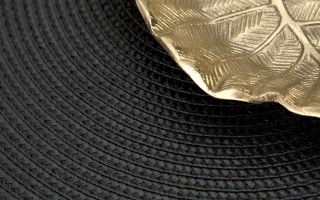 Mata dekoracyjna 38 cm Round 81363 Czarna