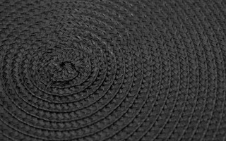 Mata dekoracyjna 38 cm Round 81363 Czarna