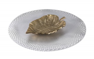 Mata dekoracyjna 38 cm Roma 60253 Srebrna