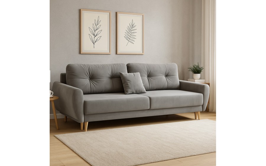 Sofa Kalle z funkcją spania i pojemnikiem na pościel