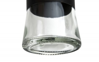 Szklana butelka na ocet i oliwę 350 ml czarna osłonka