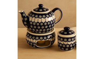 Podgrzewacz ceramiczny GU-1067 Bolesławiec Kropki 8