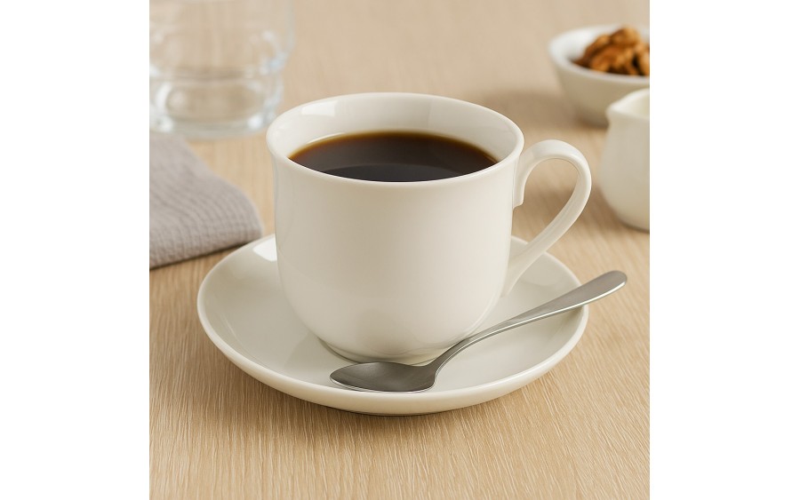 Filiżanka porcelanowa 400 ml + spodek Bella krem