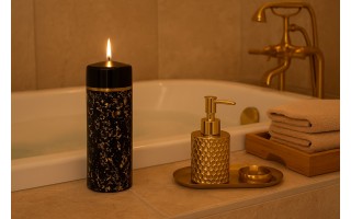 Świeca pieńkowa 20 cm Gothic Gold 200/70