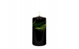 Świeca pieńkowa 15 cm Green Leaf czarna 200/70